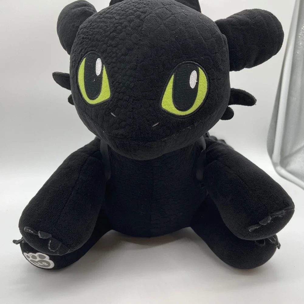 Build-A-Bear Toothless Night Fury Plush DreamWorks Dragons Black 14in